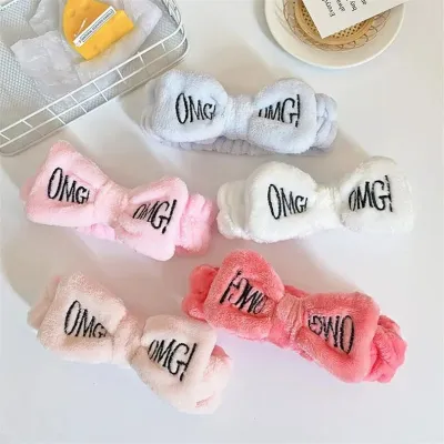 OMG Letter Stylish Bow Facial Headband